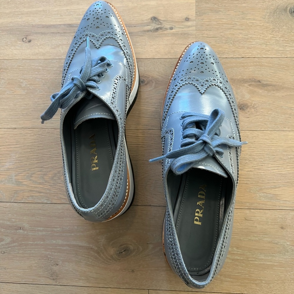 Prada Leather Platform Shoes View 6